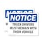 Signmission Truck Drivers Must Remain With Their Vehicle OSHA Notice Sign, Plastic, 10in W x 7in L, 2PK OS-2PACK-NS-P-710-L-16761 - alternate 1